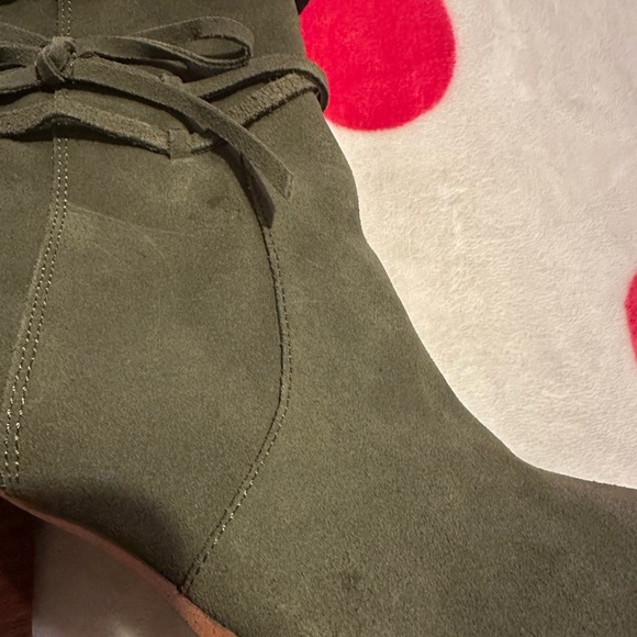 Violet & Red Janine Tall Shaft Suede Boots in Olive - Picture 5 of 11